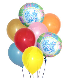 Add 6 latex and 2 mylar balloons with a specified theme to your order for $42.95